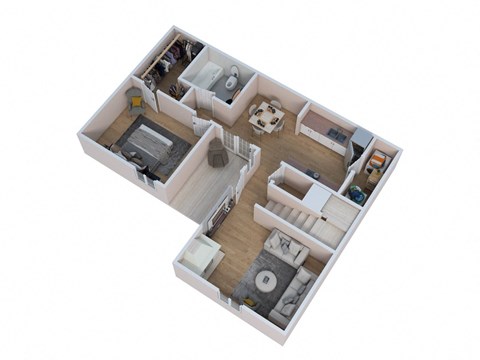 bedroom floor plan of a 2100 sq ft studio
